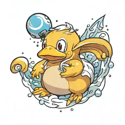 Pokemon Psyduck With Pokemon Spheal