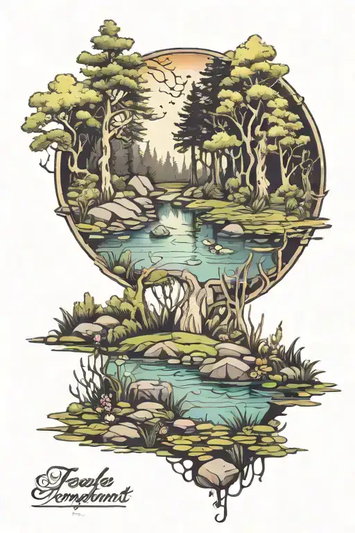 Deep Forest With Pond