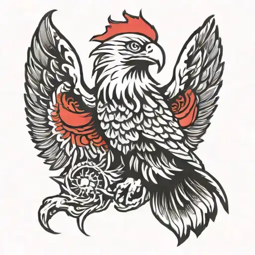 Red American Eagle