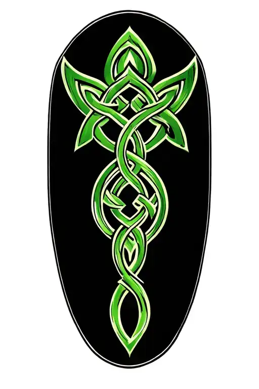 Celtic Knoting With Tinge Of Green