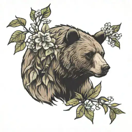 Bear Head And Mountain Laurel