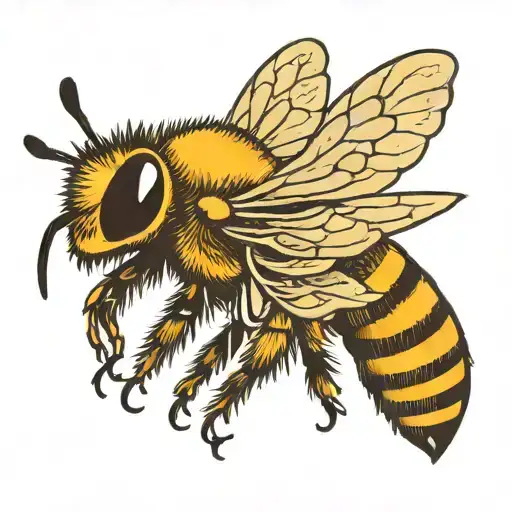 Honey Bee Flying