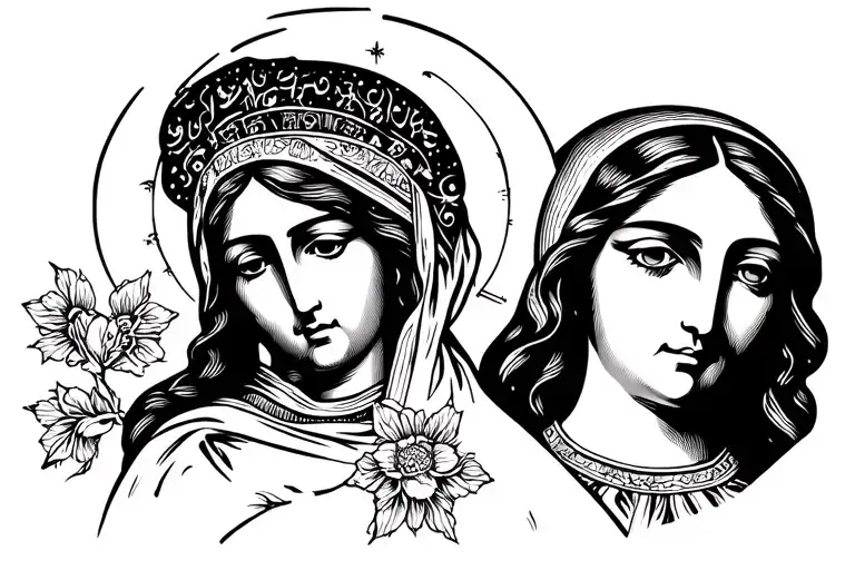 The Icon Of The Mother Of God In The Style Of The Russian Mafia