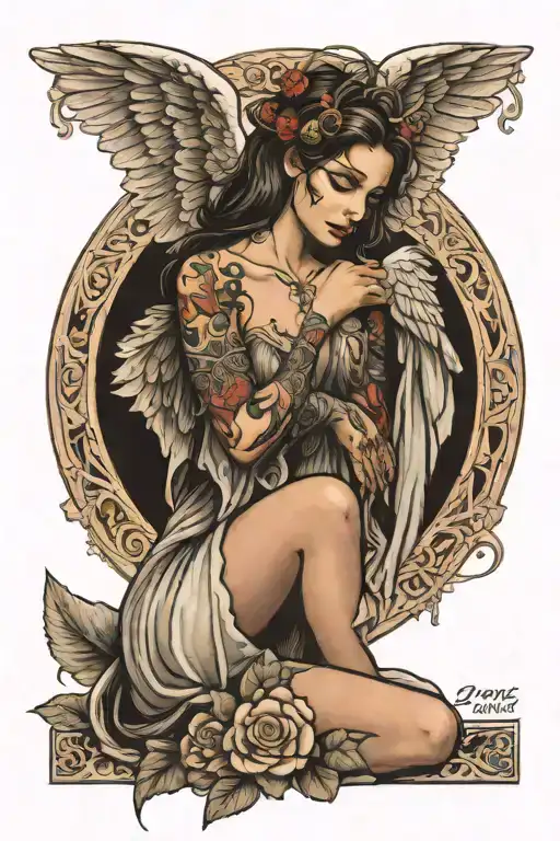 Female Guardian Angel Watching