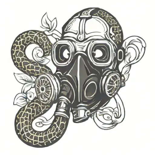 Gas Mask With Snake
