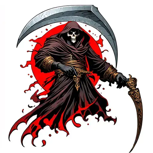 Reaper Holding A Scythe