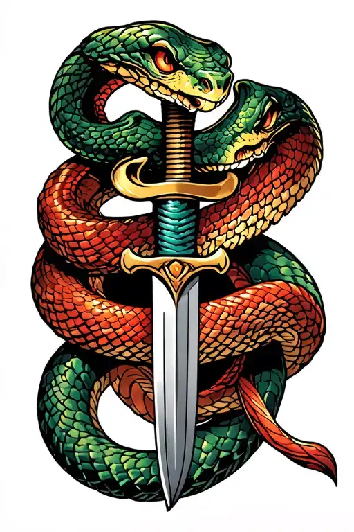 Snake And Dagger