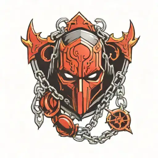 Red Hood Symbol In Chains