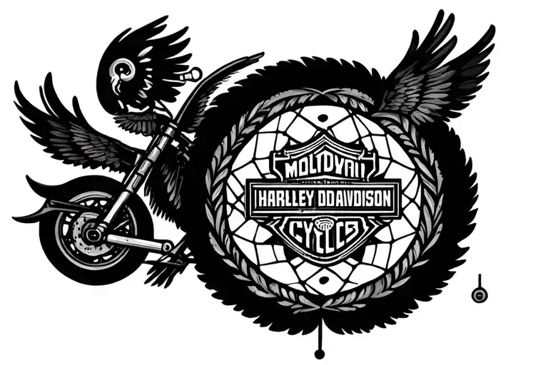 Dreamcatcher With Harley Davidson Heritage