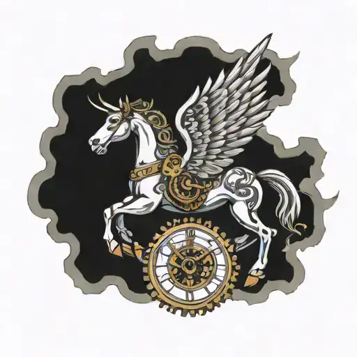 Pegasus With Clock Gears