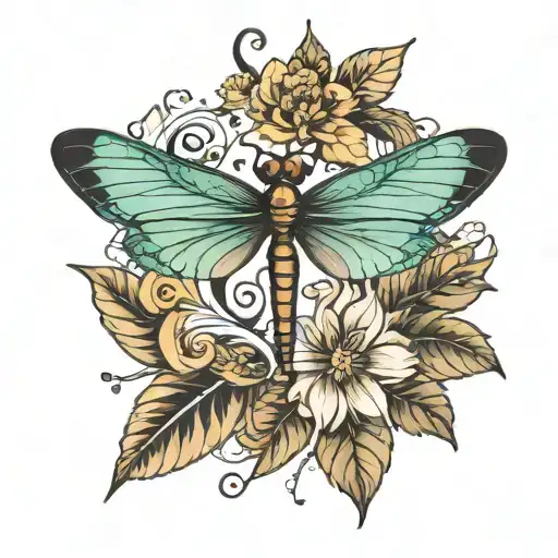 Dragonfly And Leo Symbol Incorporated