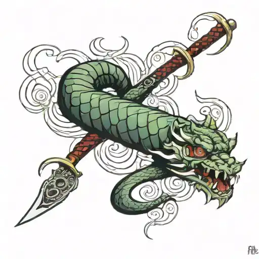 Can I Put The Dragon's Snake Katana Temple Oni Lotus On My Back