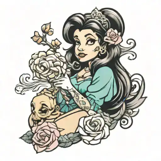 90'S Caricature Disney Princess