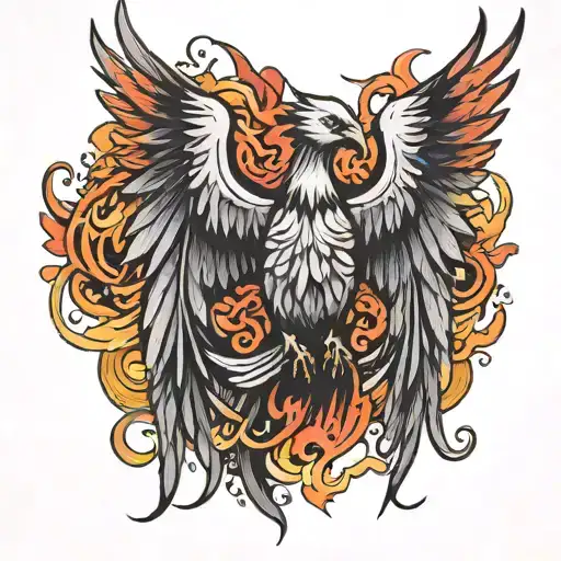 Phoenix With Outstretched Wings
