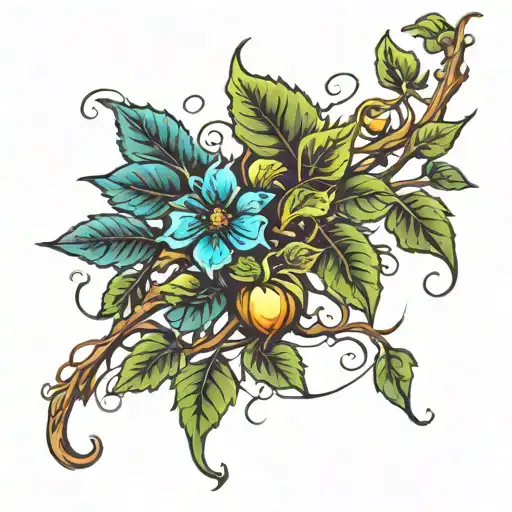 Thorn Vine With Leaves