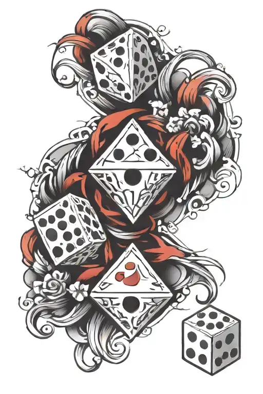 Card And Dice Intertwined
