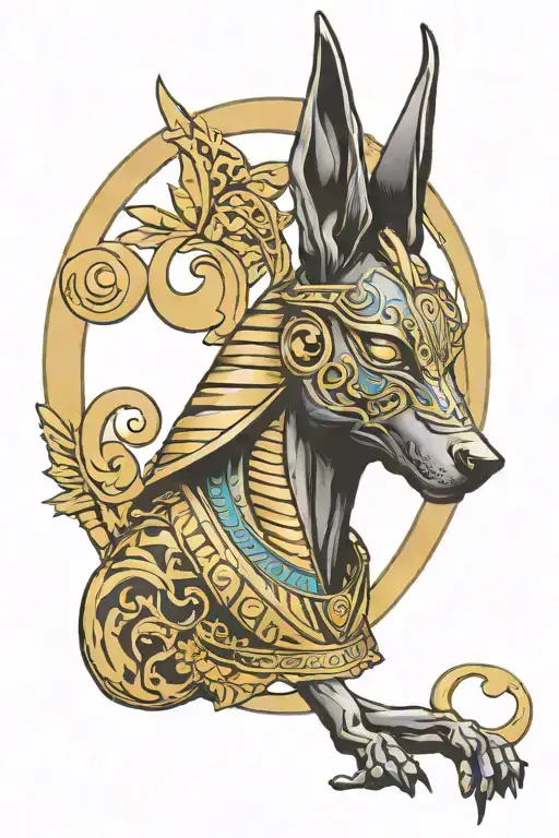 Egyptian Anubis M Letter