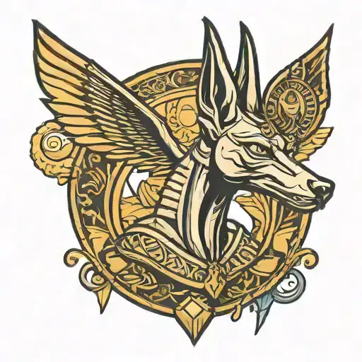 Egyptian Anubis M Letter