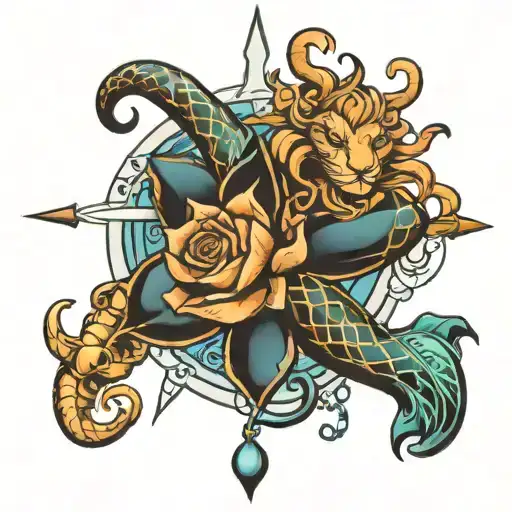 Aquarius Leo Scorpio Gemini Symbol