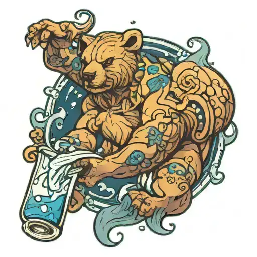 Water Bearear Aquarius Pouring Out 414