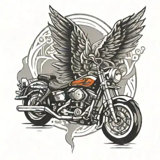 Harley Davidson Broken Wing