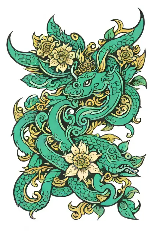 Love In Thai In Sea Green