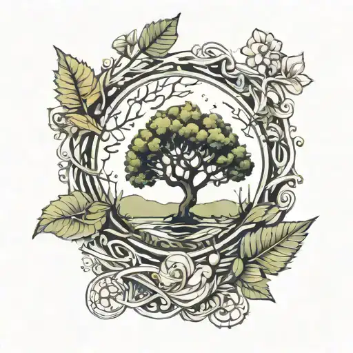 Windrose Nature Leaves Roots Trees Knee