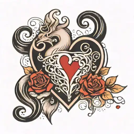 Valini With A Heart Life Line And Dates At The Start And End Of The Line