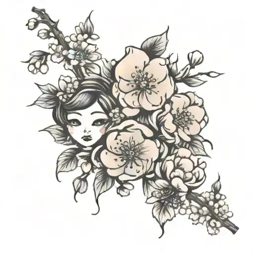 Cherry Blossom Three Kids