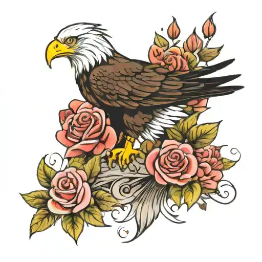Eagle And Roses