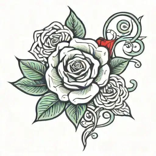 Celtic Rose Tattoo With The Name Cora Written