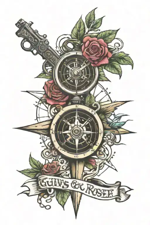 Guns And Roses Compass