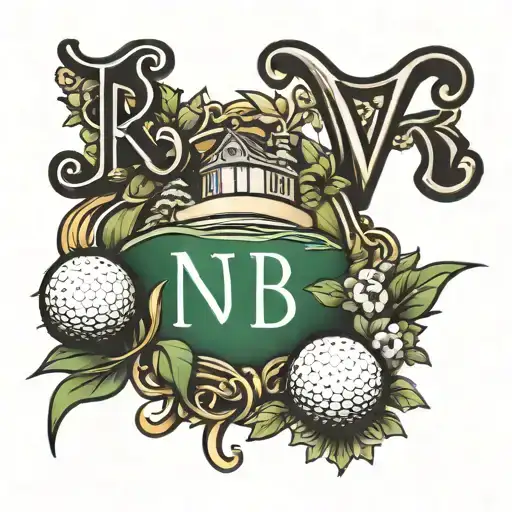 Initials Nb And Golf Course