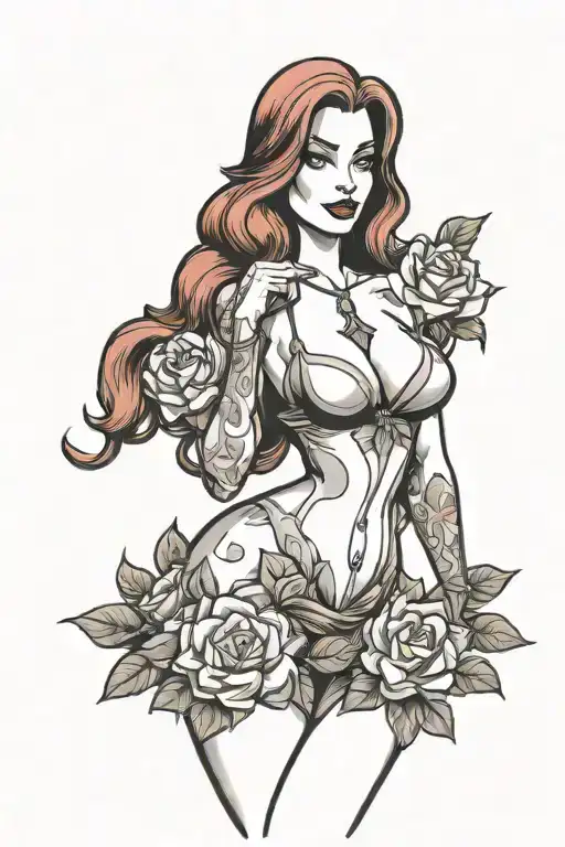Jessica Rabbit Wearing Little Clothing Holding Flower