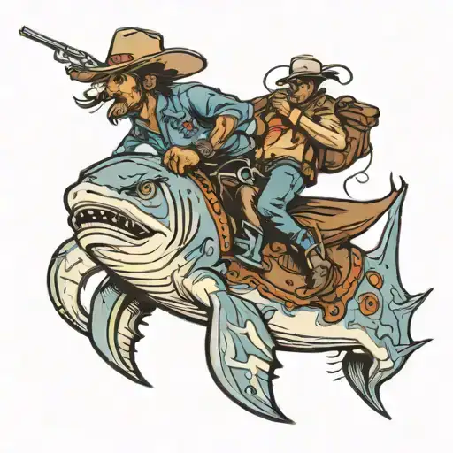 Cowboy On Shark