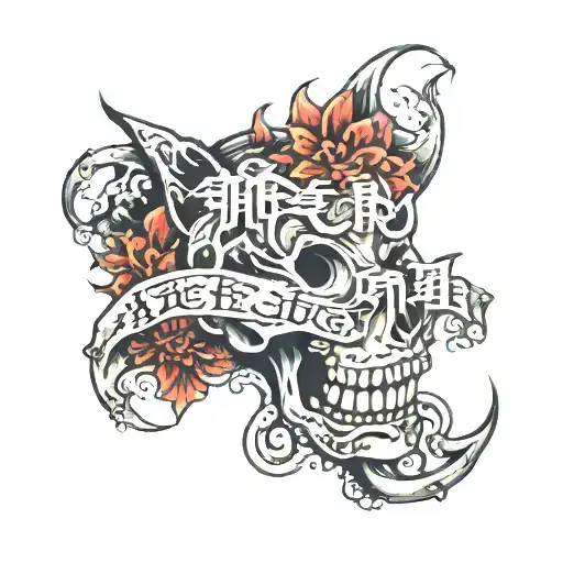 Pain Charector Piercing With Accept Pain Quote In Japanese