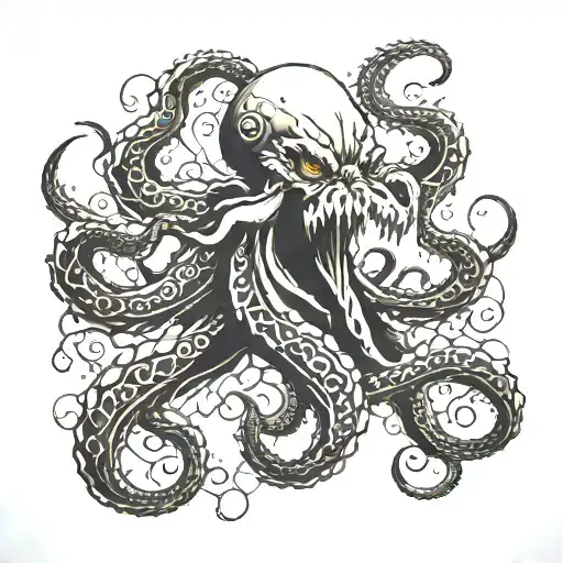 Scary Dark Kraken