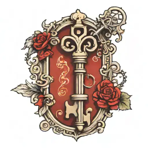 A Key With Italian Pillar In It