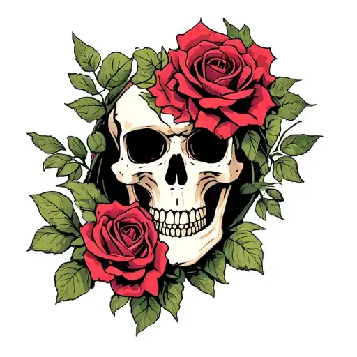 Skull And Roses