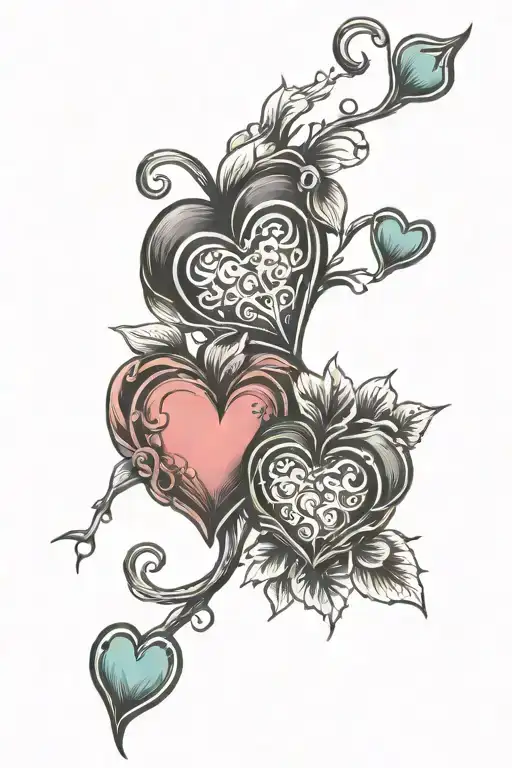 Two Hearts With The Same Line