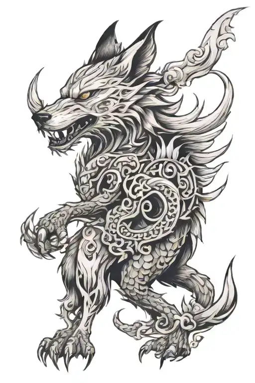 Wolf Underneath Dragon