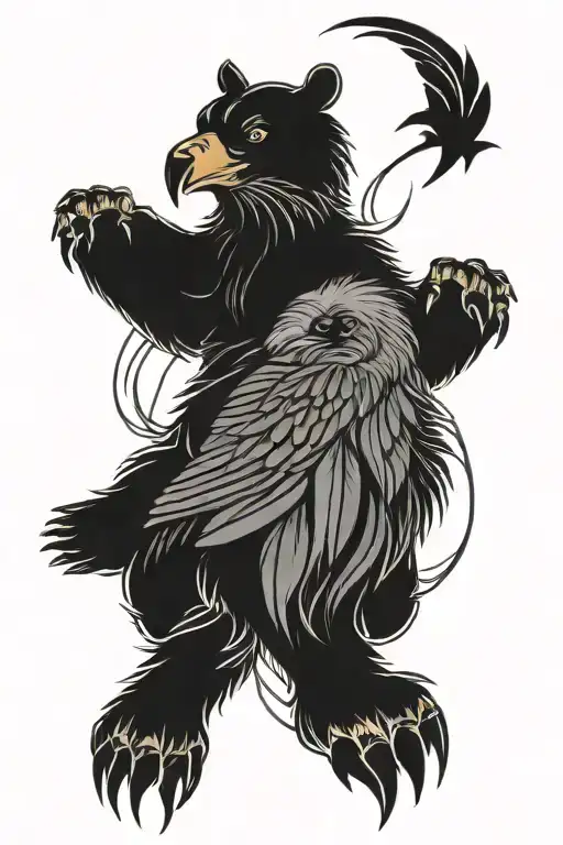 Bear Claw And Raven