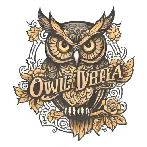 Owl With The Name Shea Inside It