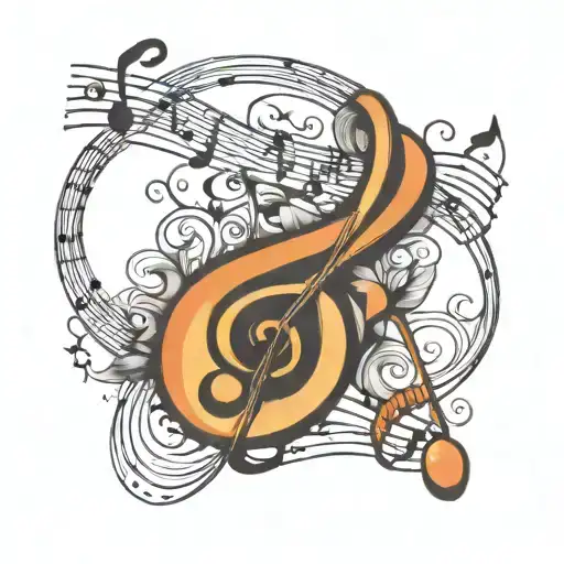 Music Note Intertwined With Gary