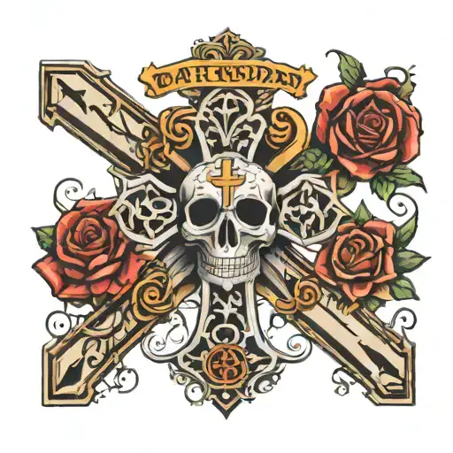 Cross With Birthday And Deathdate