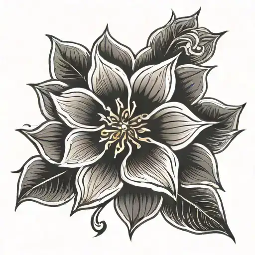 Line Work Simple Flower