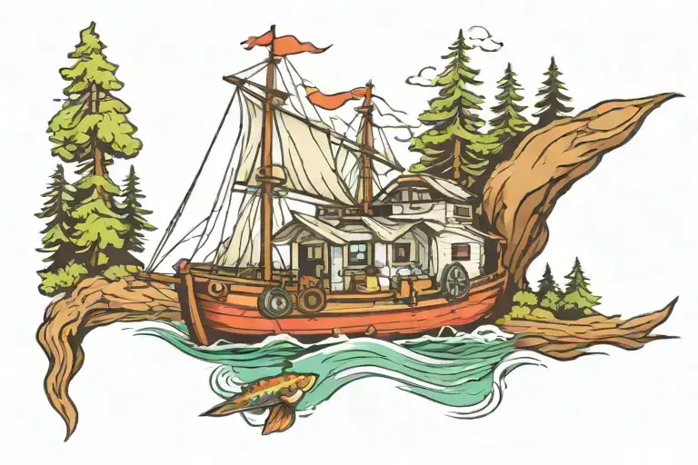 Camping Hunting And Fishing Boat