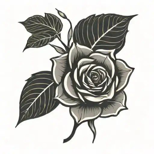 Minimalist Linear Rose