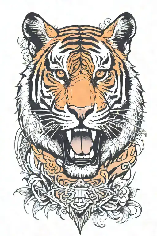 Kukri And Benal Tiger Head