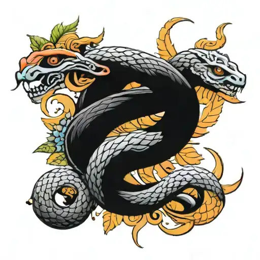 Snake And Greek Gods